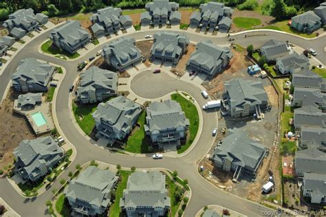 Aerial View Of Suburban Neighborhood