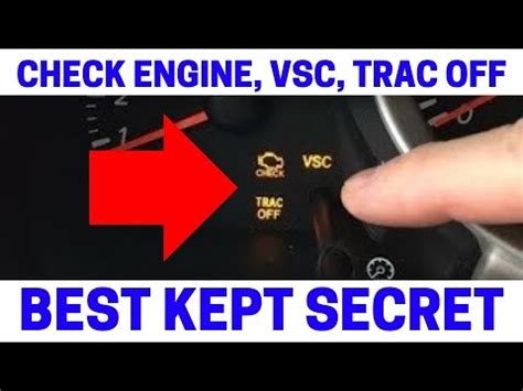 D I Y How To Fix Your Check Engine Vsc Trac Off Warning Lights On