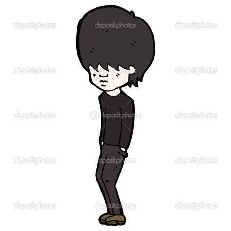 Emo Boy Cartoon Emo Boy Cartoon — Stock Vector © Lineartestpilot