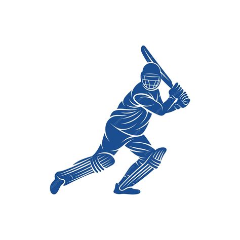 Premium Vector Cricket Player Logo Design Vector Icon Symbol Template