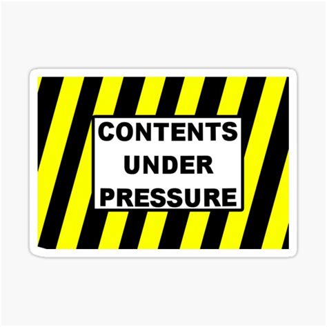 Contents Under Pressure Sticker By Marcus Rufus Redbubble