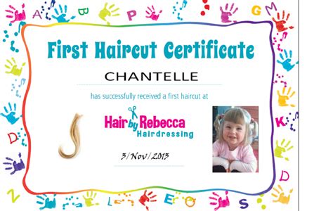 Certificates Hair By Rebecca Hairdressing
