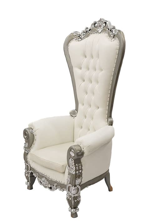 100% price match and free shipping at ylighting.com. White & Silver Throne Chair