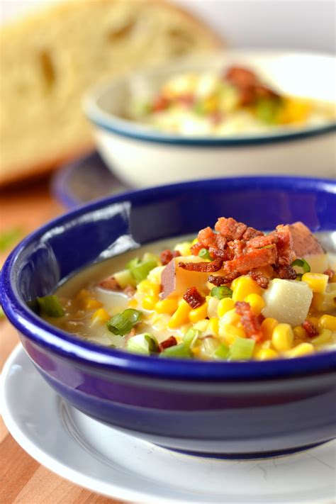 Hold down the lid of the blender with a folded kitchen towel, and carefully start the blender, using a. Cream of Corn Soup with Bacon