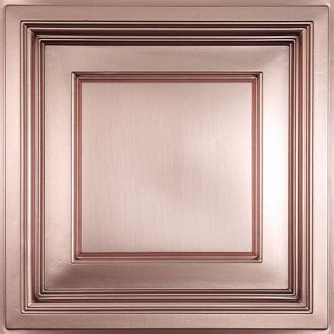Fiberglass acoustic ceiling tiles whatsapp: Ceilume Madison Faux Copper 2 ft. x 2 ft. Lay-in Coffered ...