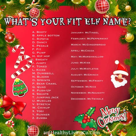 Whats Your Fit Elf Name Weve Created This Fun Name Game To Help You