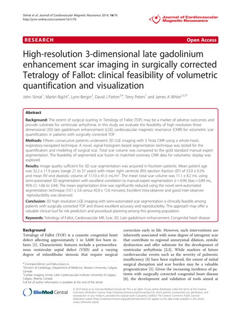 Pdf High Resolution 3 Dimensional Late Gadolinium Enhancement Scar