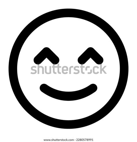Smile Facial Expression Outline Icon Emoticon Stock Vector Royalty Free 2280578991 Shutterstock