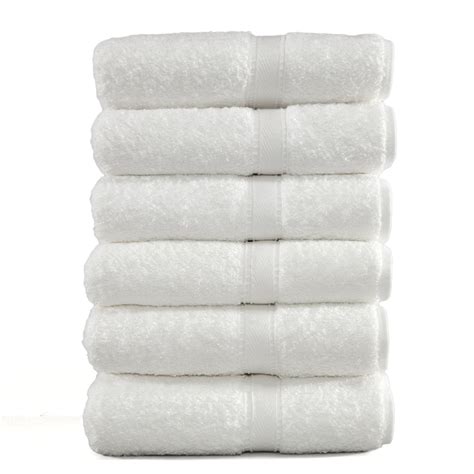 Premium Soft Hand Towels 6 Pack White