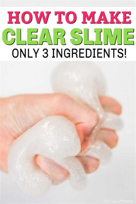 How To Make Clear Slime Only 3 Ingredients For Best Clear Slime Recipe