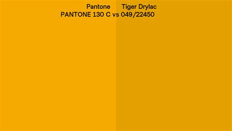 Pantone 130 C Vs Tiger Drylac 049 22450 Side By Side Comparison