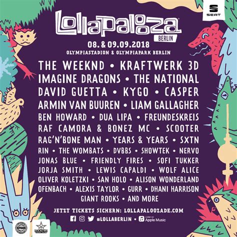 Lollapalooza in Berlin präsentiert exklusive Top-Acts 2018