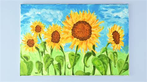 How To Paint A Sunflower Youtube