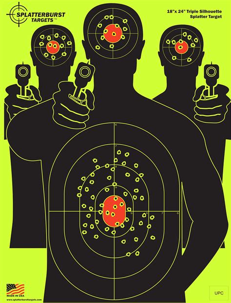Free printable air pistol and air rifle targets. Targets 18x24 inch Triple Silhouette Splatter Glowshot ...