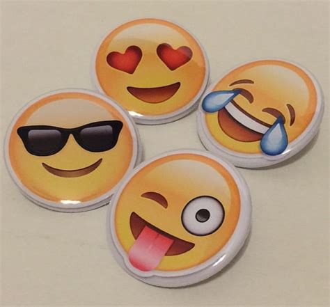 11 Emoji Pin Badges Party Favors Party Supplies Badges