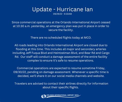 Update From The Orlando Airport On The Impact Of Hurricane Ian Disney