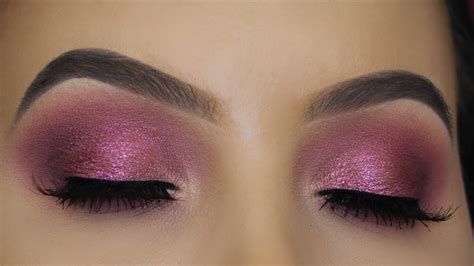Sparkly Pink Mauve Eye Makeup Tutorial Youtube