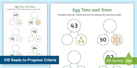 Tens And Ones Part Whole Model Worksheet Teacher Made