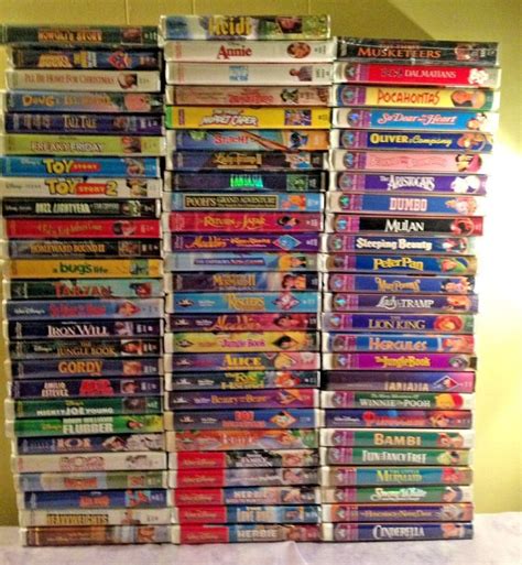 Disney Black Diamond Classics Masterpiece Collection Vhs Huge Lot 77 Videos Dvds And Movies Vhs