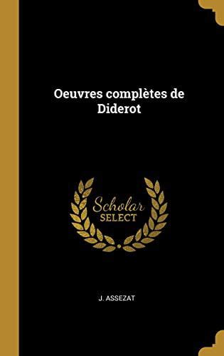 Oeuvres Complètes De Diderot Hardcover
