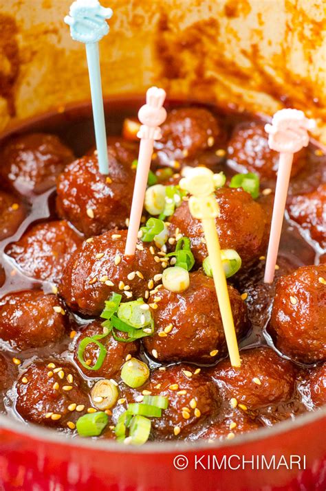 Sweet Gochujang Meatballs Appetizer Instant Pot Or Regular Kimchimari