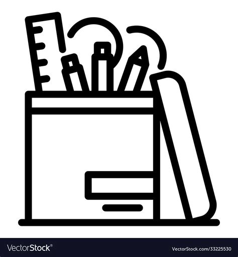 Office Stuff Icon Outline Style Royalty Free Vector Image