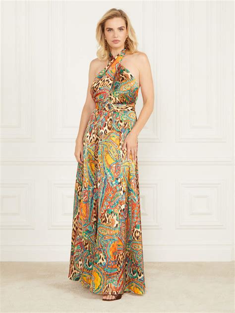 Phoenix Rising Printed Maxi Dress Guess Canada