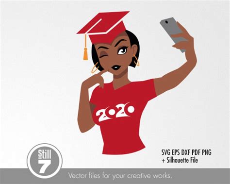 Black Woman Svg Graduation 2020 Svg Svg Cutting File Eps Etsy