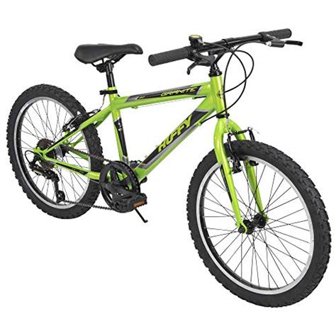 Huffy 20 Inch Oxide Boys Mountain Bike For Kids 7 Speed Shifting Lime