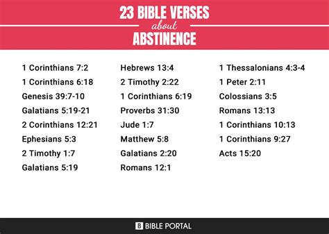 23 Bible Verses About Abstinence
