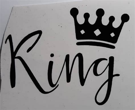 King Decal King Tumbler Decal Vinyl Decal Mug Decal Glass Etsy Uk