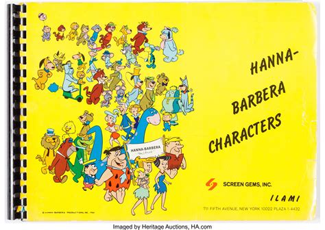 Hanna Barbera Characters Studio Animation Model Sheet Book Lot 14231