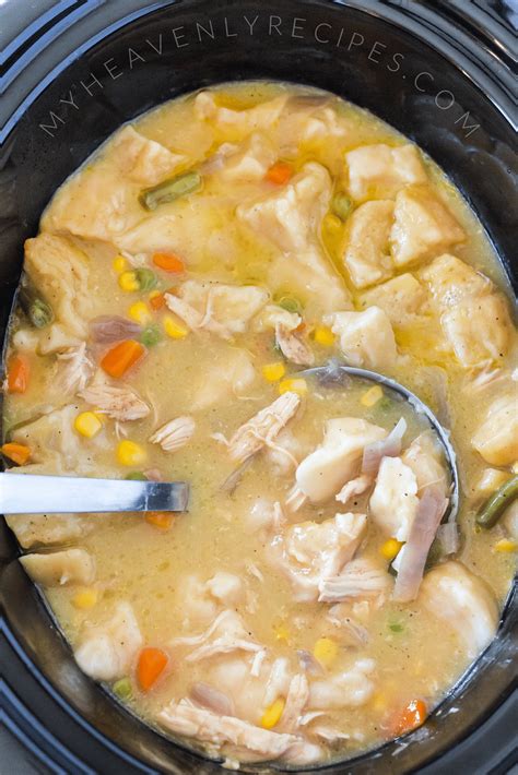Crockpot Chicken And Dumplings With Grands Biscuits My Heavenly Recipes