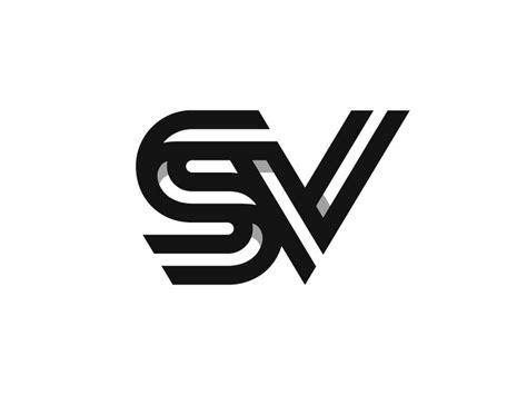 Sv 4 Part I Letter Logo Design V Logo Design Sv Logo Design Letter