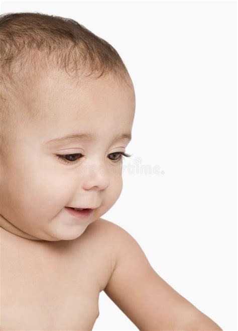 Baby Boy Smiling Stock Photo Image Of Semidress Away 36256626