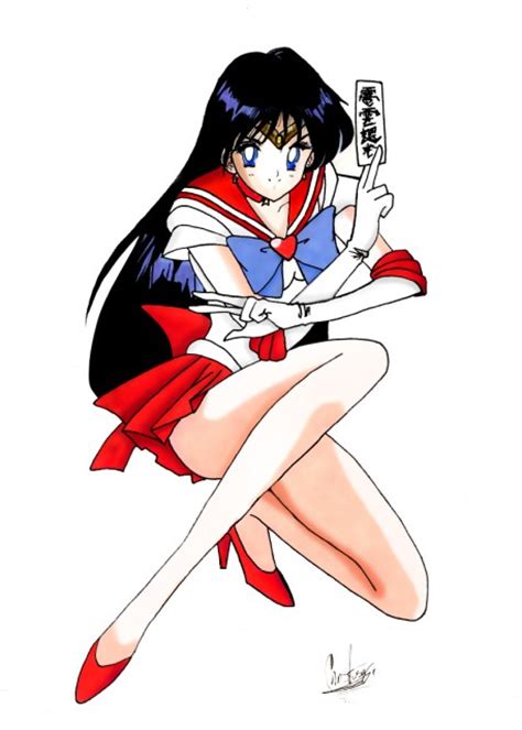 Bishoujo Senshi Sailor Moon Sailor Mars Hand Drawn Minitokyo