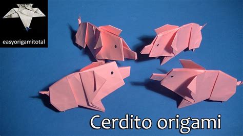 Como Hacer Un Cerdito Origami Youtube