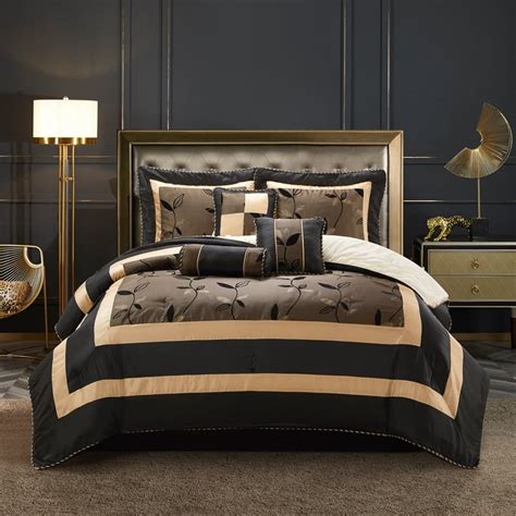 Lanco Arielle Classic Floral 7 Piece Bedroom Bedding Comforter Set