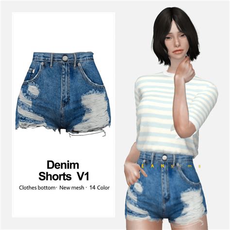 Sims 4 Denim Shorts V1 The Sims Book