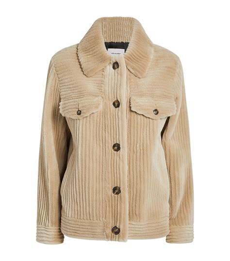 Yves Salomon Beige Mink Fur Ribbed Jacket Harrods Uk