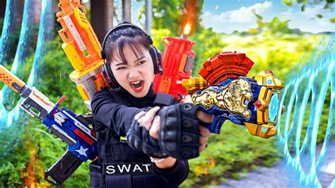 Vtl Nerf War Super Hero Girl Seal Warriors Nerf Guns Fight Criminals