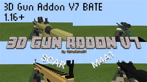 3d Gun Addon V7 Bate Minecraft Bepe Add On Youtube