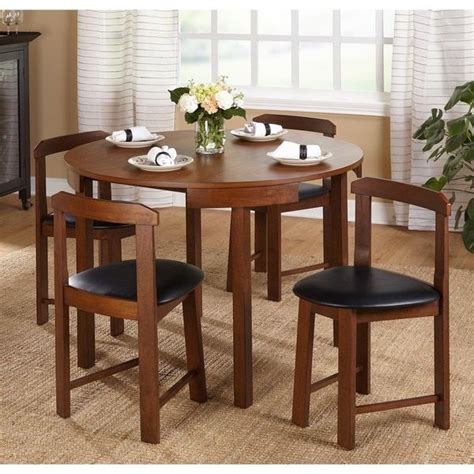 Simple Living 5 Piece Tobey Compact Dining Set Round Dining Set