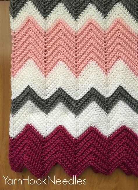 Modern Crochet Chevron Blanket With Free Pattern Yarnhookneedles
