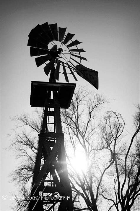 Old West Windmill Black And White 8x12 Photo California Etsy White