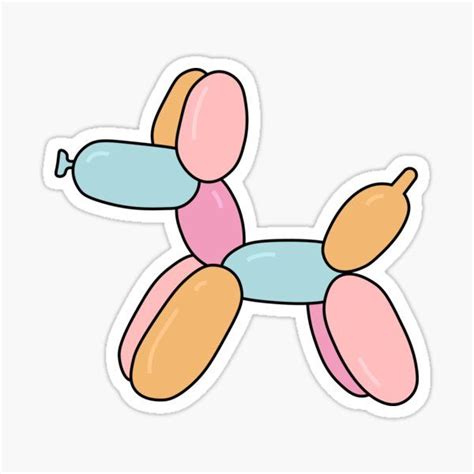 Balloon Animal Sticker By Anna3321 In 2021 Preppy Stickers Homemade