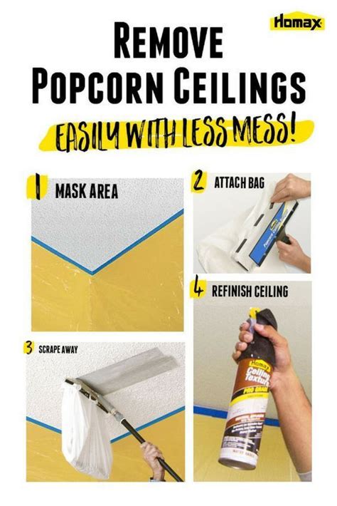 Popcorn ceiling has many disadvantages than its own advantages that made people wants to remove it; How to Remove Popcorn Ceiling Texture | Removing popcorn ...