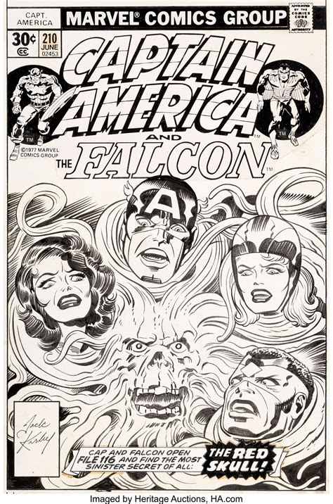 Jack Kirby Captain America 210 Cover Original Art Marvel Lotid