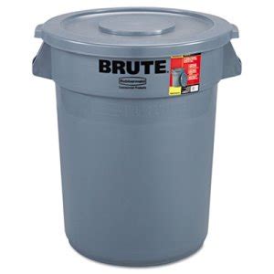 Rubbermaid Brute Gallon Trash Can With Lid Gray Rcp Gra