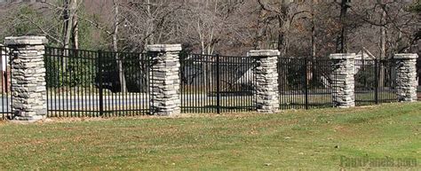 Majesty Stone Fence Posts Savannah Column Garden Fencing Front Yard